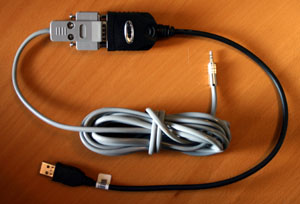 Finished cable with optional USB to Serial Adapter attached